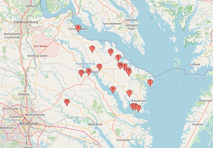 NNK Service Areas Northern Neck Service Areas Map