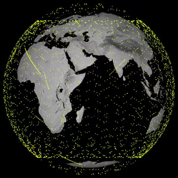 starlink satellite constellation view from orbit